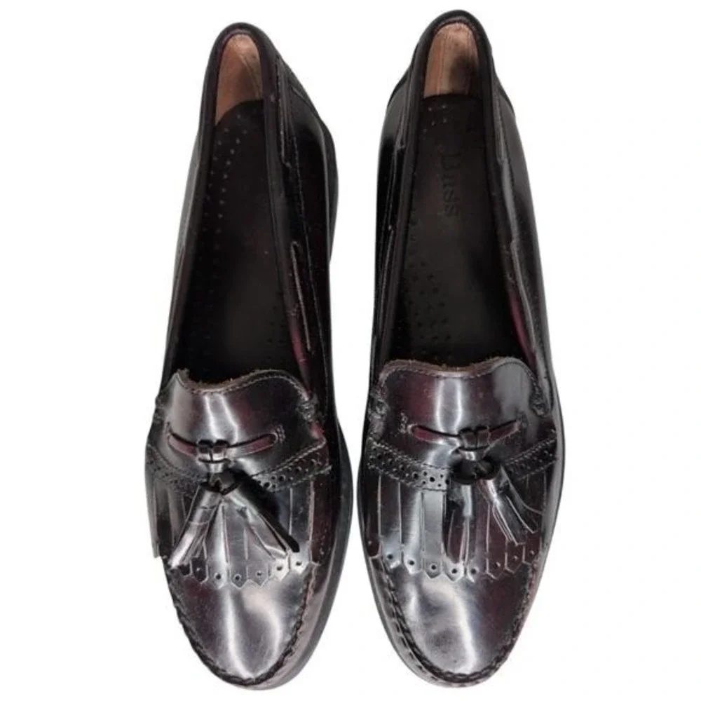 Bass Weejuns‎ Kiltie Tassel Loafers Men 10.5B Burgundy Preppy Old Money Academia